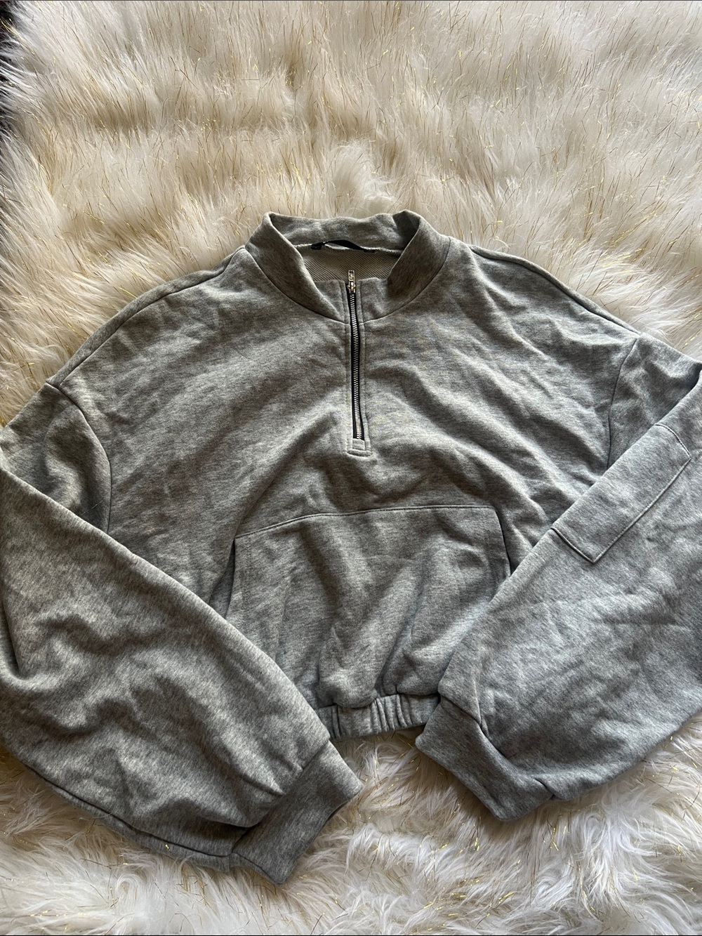 Grey Quarter Zip Sweatshirt